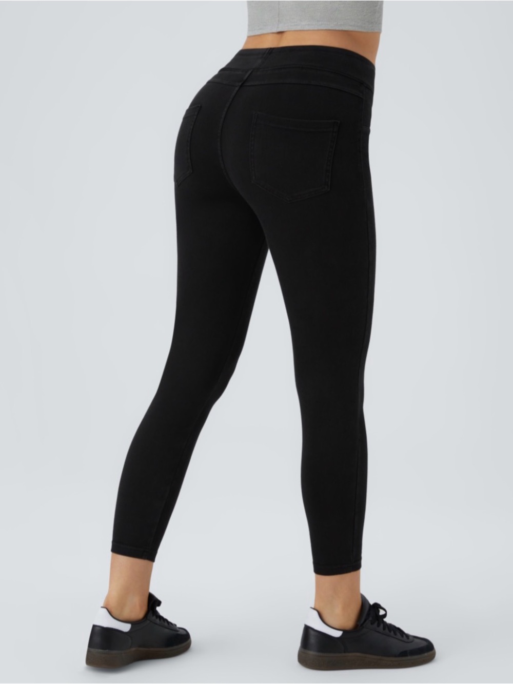 NWT Halara Flex Denim High Waisted leggings Black M full length 28” inseam